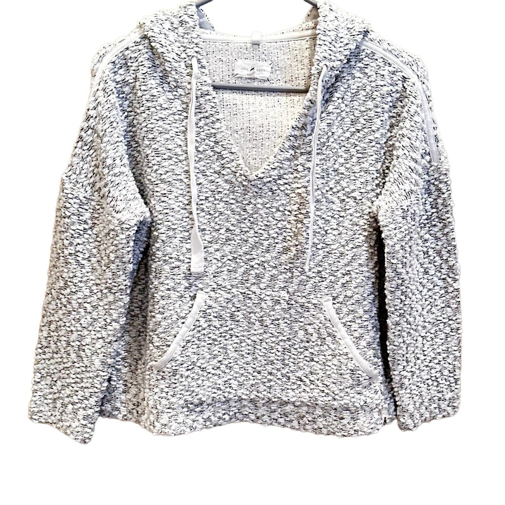 Lou & Grey White and Gray Hoodie Size XS